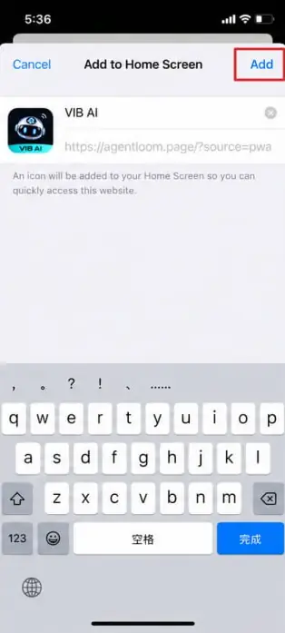 Tap Add